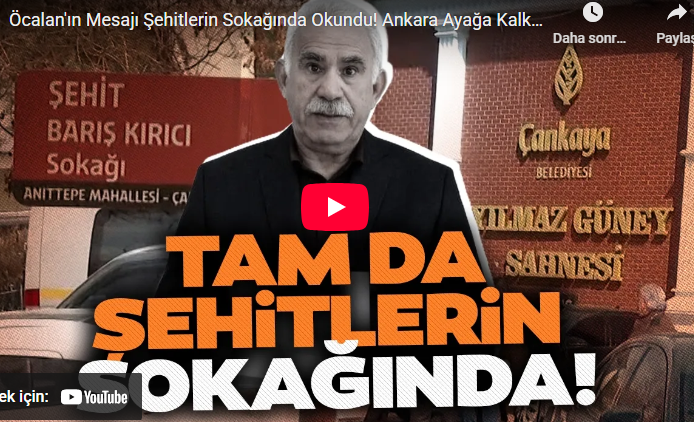 Öcalan'ın Mesajı Şehitler Sokağı'nda Okundu