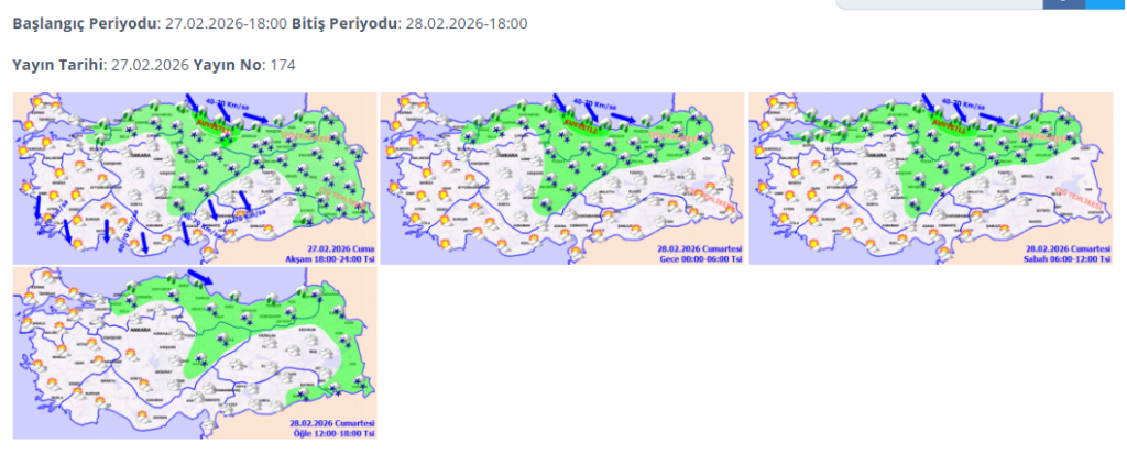 Yurt Genelinde Soğuk Hava ve Yağışlar Etkisini Sürdürüyor