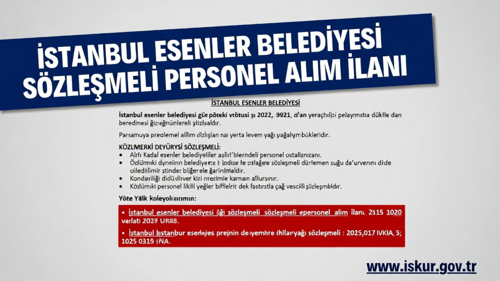 Esenler'de 36 Sözleşmeli Personel Alımı
