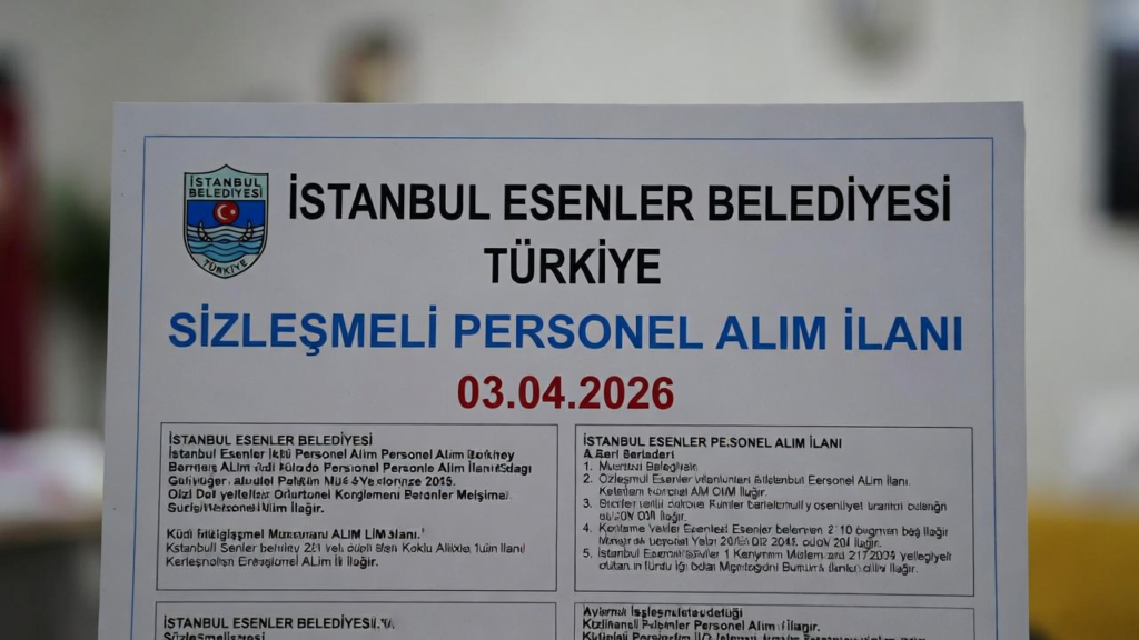 Esenler'de 36 Sözleşmeli Personel Alımı