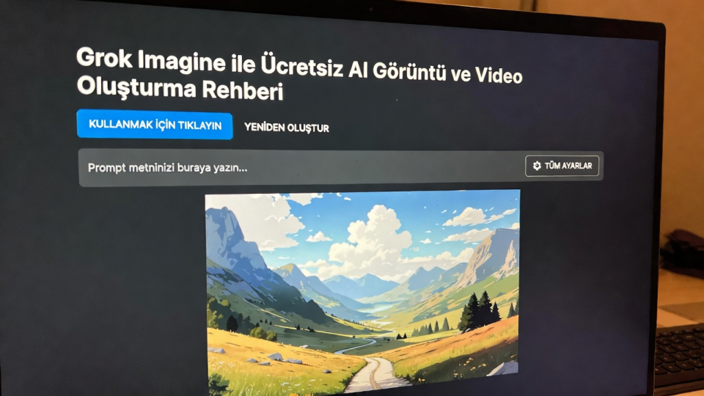 Grok Imagine ile Ücretsiz AI Görüntü ve Video Oluşturma