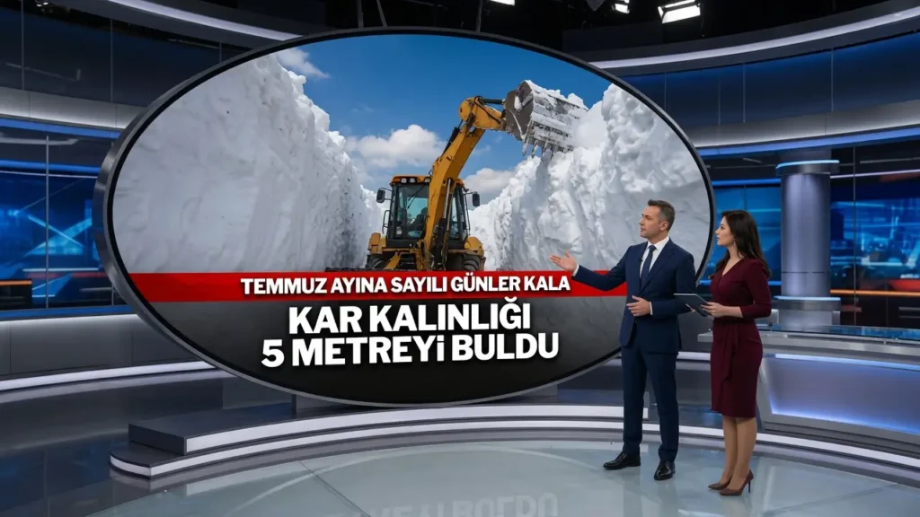 Hakkari'de kar kalınlığı 5 metreye ulaştı!