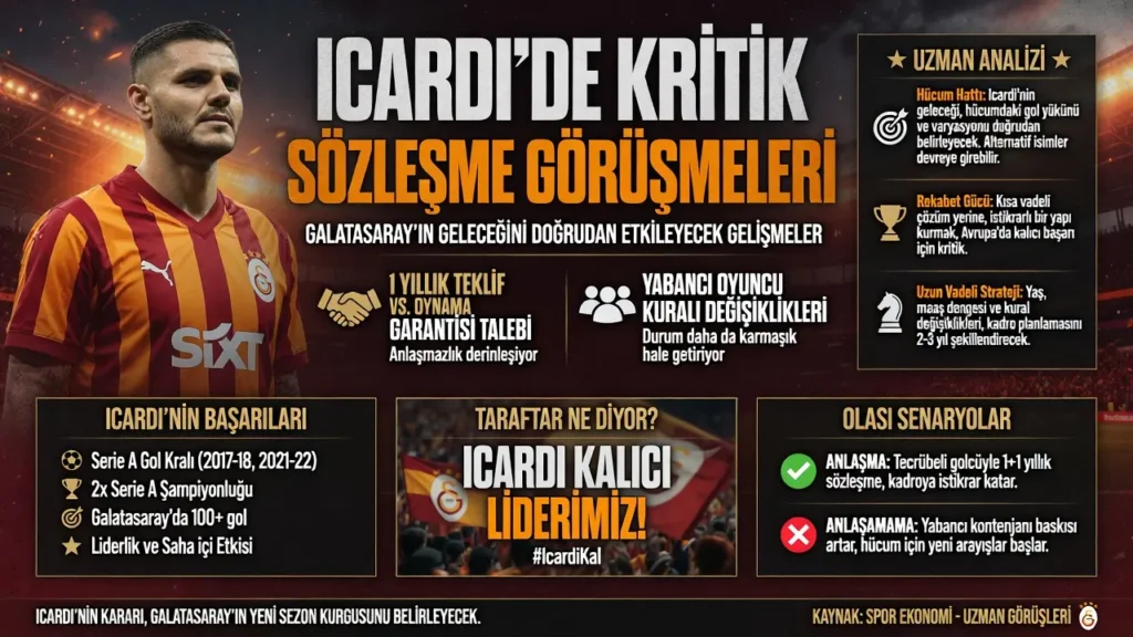 Icardi Galatasaray sözleşme görüşmelerinde kritik süreç yaşanıyor