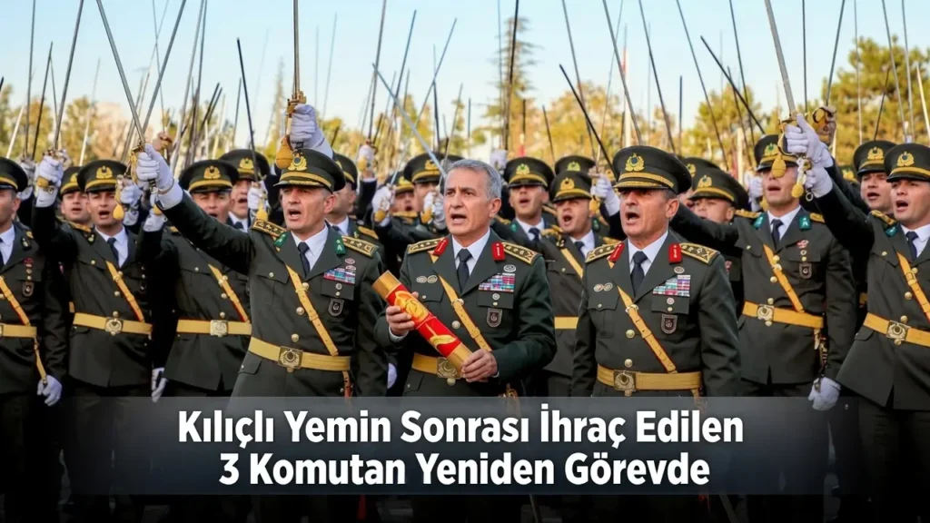 Kılıçlı Yemin Sonrası İhraç Edilen 3 Komutan Yeniden Görevde