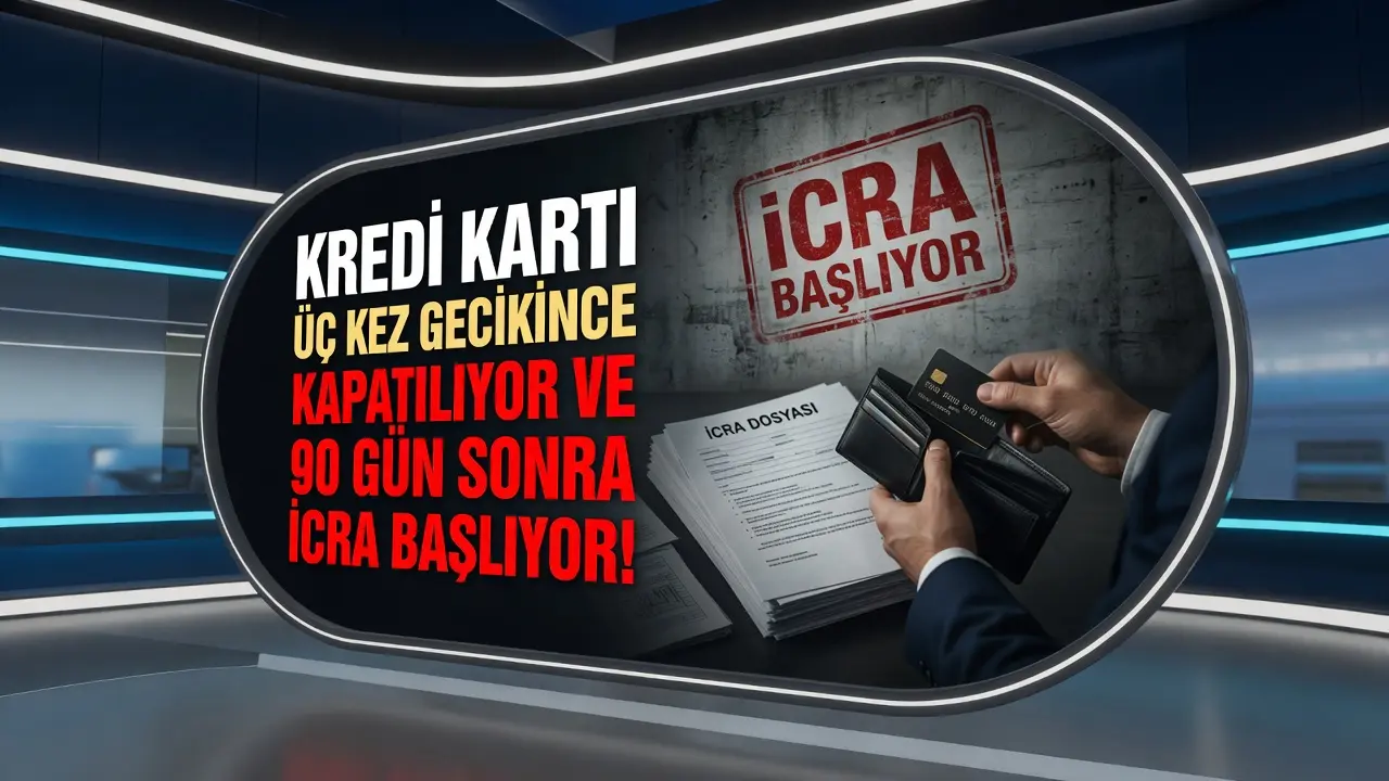 Kredi Kartı Üç Kez Gecikince Kapatılıyor ve 90 Gün Sonra İcra Başlıyor!