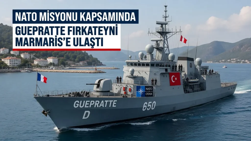 NATO Misyonu Kapsamında Guepratte Fırkateyni Marmaris'e Ulaştı