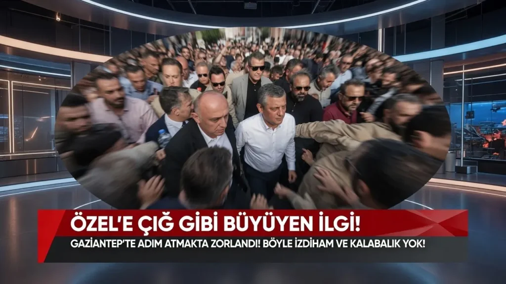 Özgür Özel Gaziantep'te izdiham oluşturan kalabalıkla karşılaştı