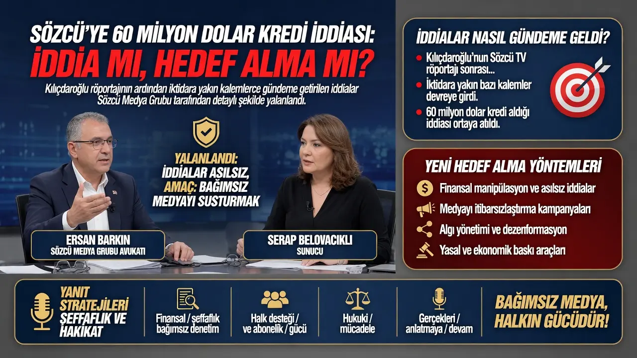 Sözcü Medya Grubu 60 Milyon Dolar Kredi İddiasını Reddetti