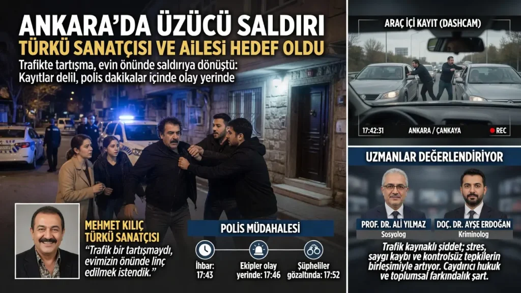 Ünlü türkücü trafikte maganda saldırısına uğradı