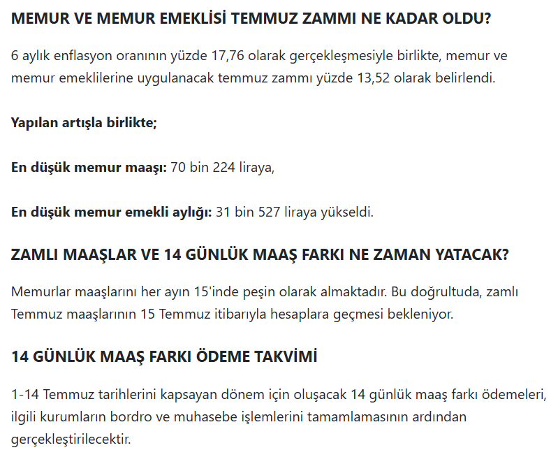 Memur maaşları Temmuz zammı ile hesaplara yatmaya başladı