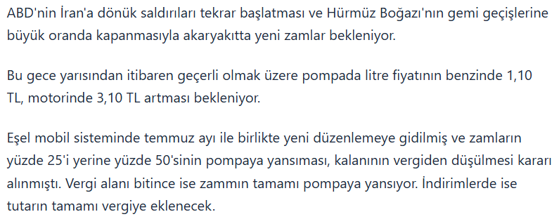 Benzin ve Motorin Fiyatlarına Bu Gece Yeni Bir Zam mı Geliyor?