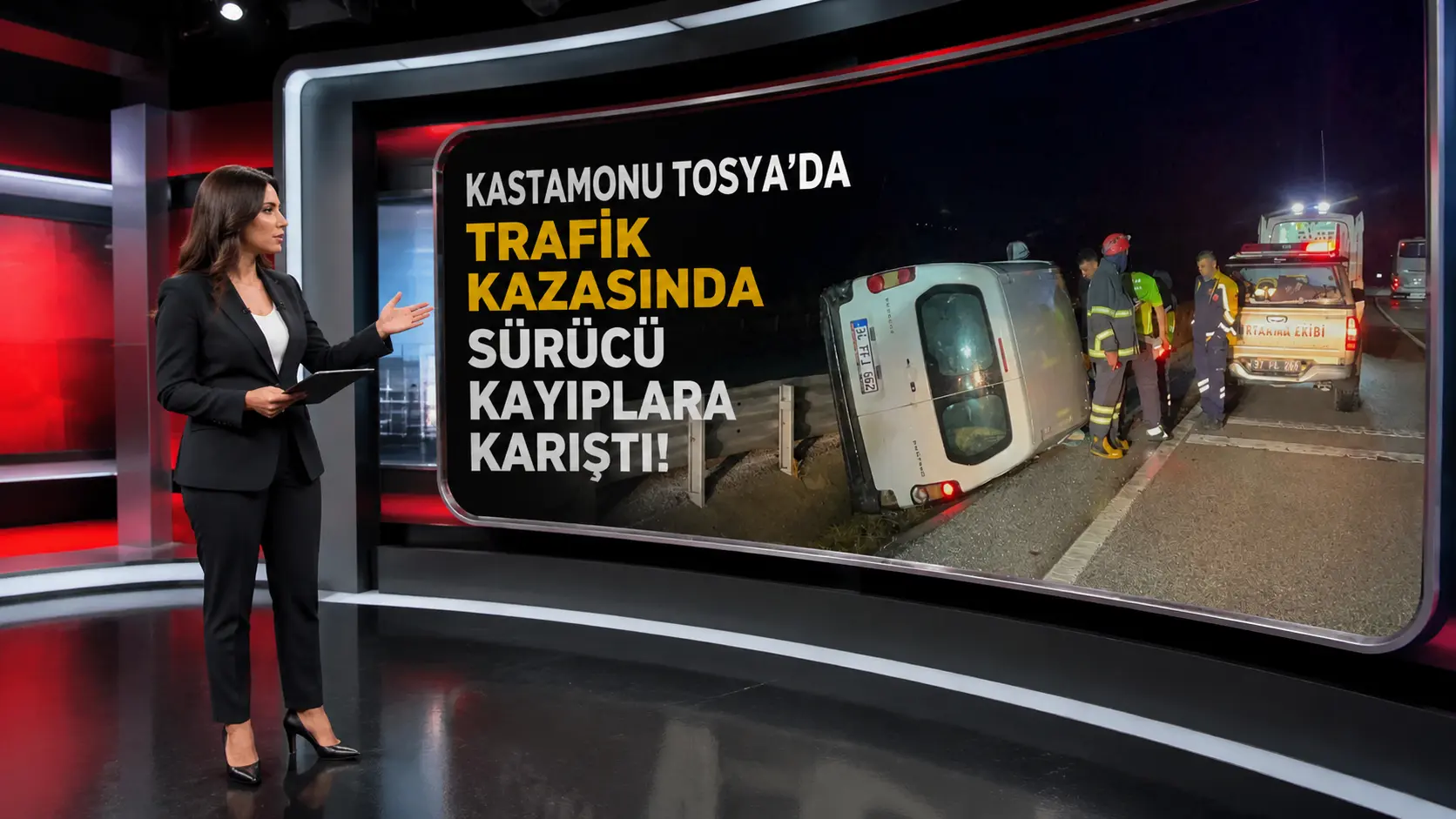 Kastamonu Tosya'da trafik kazasında sürücü kayıplara karıştı!