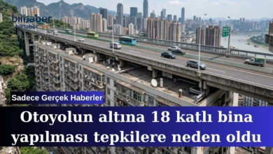 Otoyolun altına 18 katlı bina yapılması tepkilere neden oldu