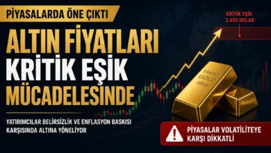 Altın fiyatları kritik eşik mücadelesinde piyasalarda öne çıktı