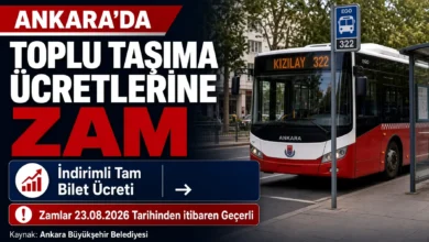Ankara toplu taşıma ücretleri 23 Ağustos'tan itibaren yükseliyor