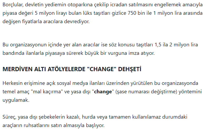 Lüks araç satışları