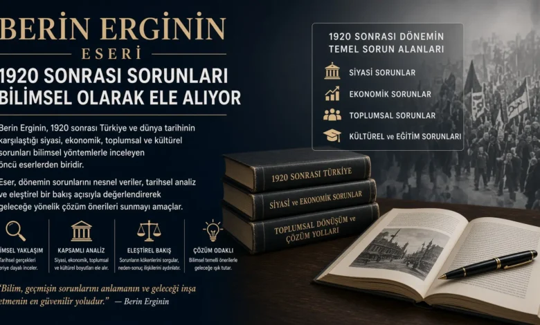 Berin Erginin eseri 1920 sonrası sorunları bilimsel olarak ele alıyor