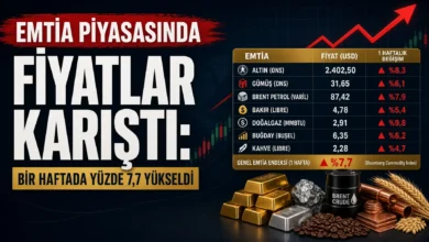 Emtia piyasasında haftalık dalgalanmalar yatırımcıları meşgul etti