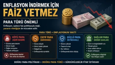 Enflasyon indirmek için faiz yetmez para türü önemli