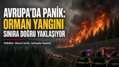 Orman yangını Belçika sınırında panik yaratıyor