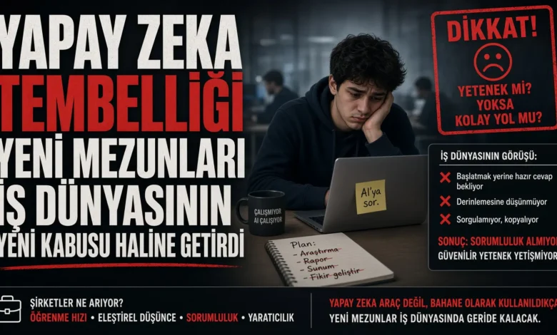 Yapay zeka tembelliği yeni mezunları iş dünyasının yeni kabusu haline getirdi