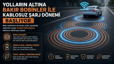 Yolların altına bakır bobinler ile kablosuz şarj dönemi başlıyor