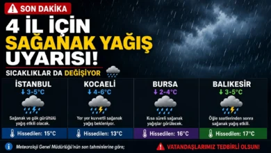 4 il için sağanak yağış uyarısı! Sıcaklıklar da değişiyor