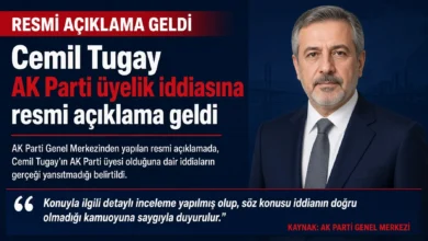 Cemil Tugay AK Parti üyelik iddiasına resmi açıklama geldi