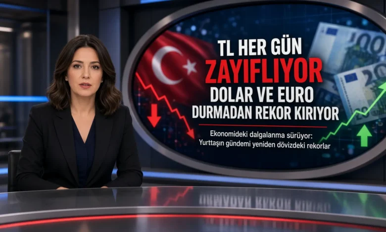 Dolar ve euro rekor kırarken Türk lirası her gün değer kaybediyor